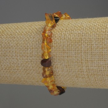 Amber Chip Bracelet 6–9×4–5 mm, 18 cm long, stretch