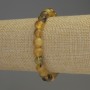 Amber bracelet with smooth 8mm beads, 18 cm stretch
