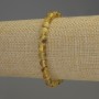 Amber bracelet with smooth beads, 6-6.5 mm diameter, 18 cm length, stretch