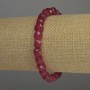 Faceted tourmaline cube bracelet, 7×7 mm, 18 cm stretch