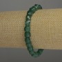 Chrysoprase bracelet with faceted cube beads, 7x7 mm, 18 cm stretch
