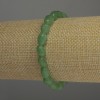 Nephrite Faceted Bead Bracelet, 10x6 mm Beads, 18 cm Length, Stretch