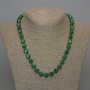 Malachite Necklace with Faceted Beads, 10x8 mm diameter, 50 cm length, with clasp