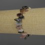 Tourmaline Chip Bracelet, diameter 7–14×3–7 mm ±, with 3 mm beads ±, length 18 cm stretch