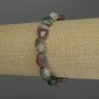 Jasper bracelet with facets, 14×9 mm, 18 cm stretch