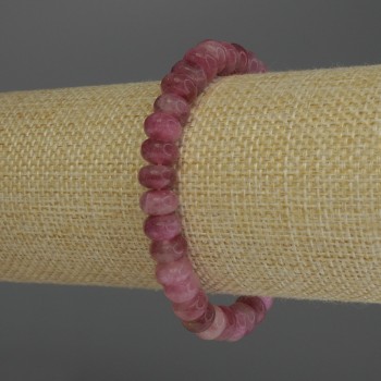 Tourmaline Rondelle Bracelet, 8×5 mm, 18 cm elastic