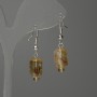 Citrine Faceted Cylinder Earrings 12×8 mm+-, length 35 mm+-