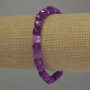 Faceted Tourmaline Cube Bracelet, 6x6 mm, 18 cm length, stretch