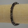 Garnet Bracelet, Faceted Rondel, 6x4 mm, 18 cm Stretch