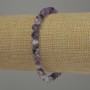 Amethyst Bracelet with Faceted Beads, 6x6 mm, stretch length 18 cm