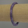 Amethyst Rondelle Bracelet, 7x4 mm diameter, 18 cm stretch