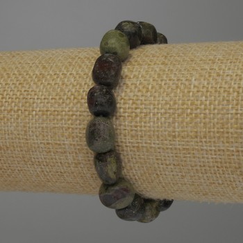 Dragon's Blood Jasper Faceted Bead Stretch Bracelet, diameter 10-12×10 mm, length 18 cm ±