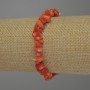 Bracelet Orange Coral Chip, diameter 6-10×3-5 mm, length 18 cm stretch