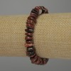 Red Jasper Faceted Bracelet, 8x10 mm diameter, 18 cm stretch