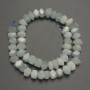 Aquamarine Faceted Beads, 10x8 mm ±, on Thread, length 39 cm+