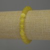 Yellow Cat's Eye Bracelet with smooth 8mm beads, 18 cm length, elastic