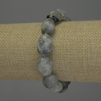 Labradorite Faceted Bracelet, 18 cm Stretch