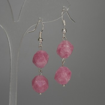 Faceted Tourmaline Earrings, 12mm diameter, 48mm length
