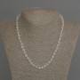Topaz and Rock Crystal Necklace, faceted beads, 6 mm diameter, 45 cm length +/- with clasp