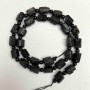 Tourmaline Schorl Beads - Chips 8-12×7 mm, Bead 4 mm, Length 40 cm