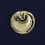 Accent Brooch in Golden Metal, diameter 40mm+