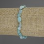 Larimar bracelet with faceted beads, 8x6 mm, 18 cm stretch