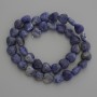 Sodalite Beads, Natural Stone Heart, Diameter 10x10 mm, Length 38 cm on Thread