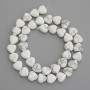 Heart-shaped Kaolinite Beads, Natural Stone, 10x10 mm diameter, on a thread, 39 cm long