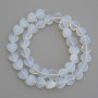Moonstone Heart Beads, 10x10mm ± on thread, length 37cm+