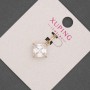 Pendant Xuping with White Crystal, 12 mm diameter, 20 mm length, 18K plating
