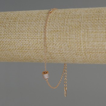 Xuping Bracelet, 18K Gold Plating, Thickness 1.0 mm, Length 19-25 cm with Extender Chain