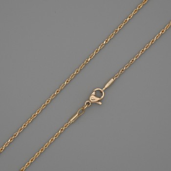 Xuping Chain with 18K Gold Plating, 0.5 mm Thick, 44 cm Length