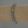 Blue Calcite Cylinder Bracelet, 9×6 mm Beads, 18 cm Length, Elastic