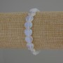Moonstone Heart Bracelet, 10 x 10 mm diameter, stretchy, 18 cm length