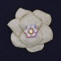 Brooch-pendant Flower white enamel and crystals