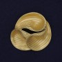 Accent Brooch, golden-pearl color, gold-tone metal, 44mm+