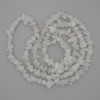 White quartz chip beads 5-12×3-5 mm on thread, length 78 cm+