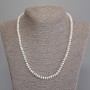 Necklace of natural freshwater pearls 5×3 mm, length 47 cm, with a clasp