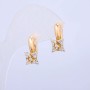 Xuping 18K Gold-Plated Earrings with White Crystals