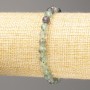 Fluorite bracelet, natural stone, faceted bead, diameter 6 mm ±, length 18 cm (stretch)
