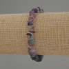 Fluorite natural stone chips bracelet, diameter 7×4 mm, length 18 cm, stretch