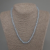 Necklace with natural topaz, faceted cube bead, 4x4 mm diameter, length approx. 50 mm, with clasp