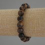 Tiger's Eye Bracelet with Smooth Beads, 10mm Diameter, 18 cm Length, Stretch