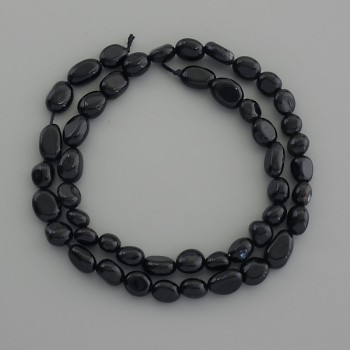 Agate Beads, Faceted 7–10×7 mm on Thread, Length 40 cm+
