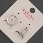 Xuping Earrings with White Crystals, Diameter 5×14 mm, Rhodium