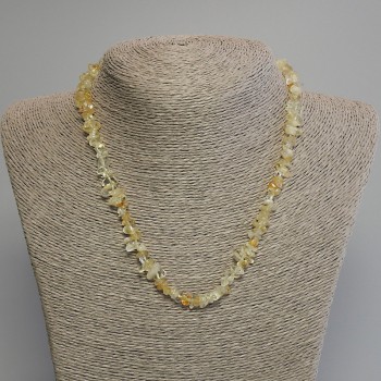 Citrine Chip Necklace, 7×4 mm, 45 cm with clasp