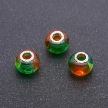 Pandora Bead Plastic, 15×12 mm diameter, 4.5 mm hole, pack of 6