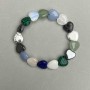 Bracelet 'Assorted Heart', bead diameter 12 mm ±, length 18 mm ±, stretch