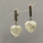 Perlamurt Heart Earrings 12mm, length 30mm