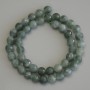 Nephrite beads on thread, faceted ball, 8mm, length 38cm